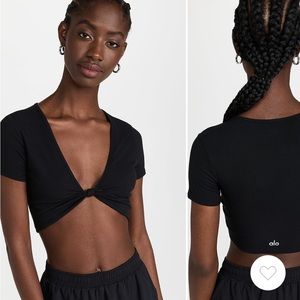 Alo Yoga Ribbed Short Sleeve Tee XS